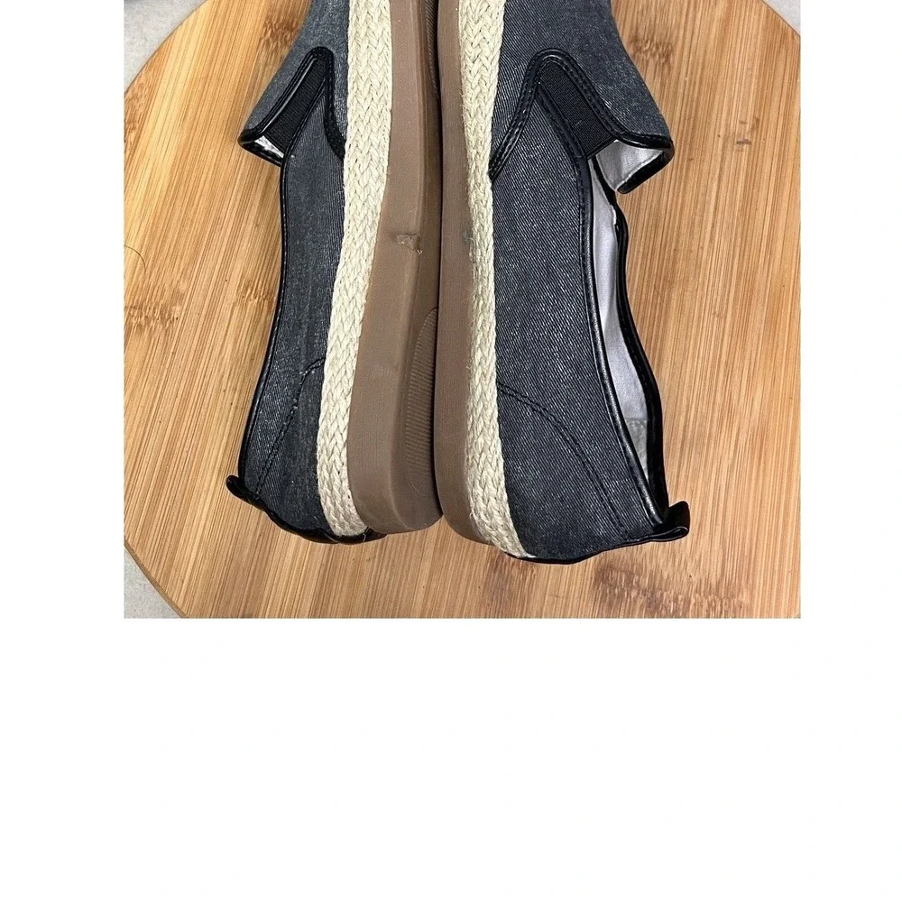 Great Northwest Clothing Company Sally Slip On Shoes Womens 9.5 Black Espadrille